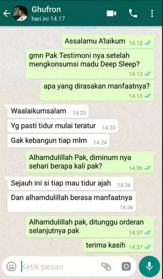 Kumpulan Review Testimoni Pengguna Madu Deep Sleep